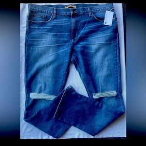 NWT Joe's Men's Jeans Blue Size 42/34 Asher Slim-Fit Ripped Stretch $228